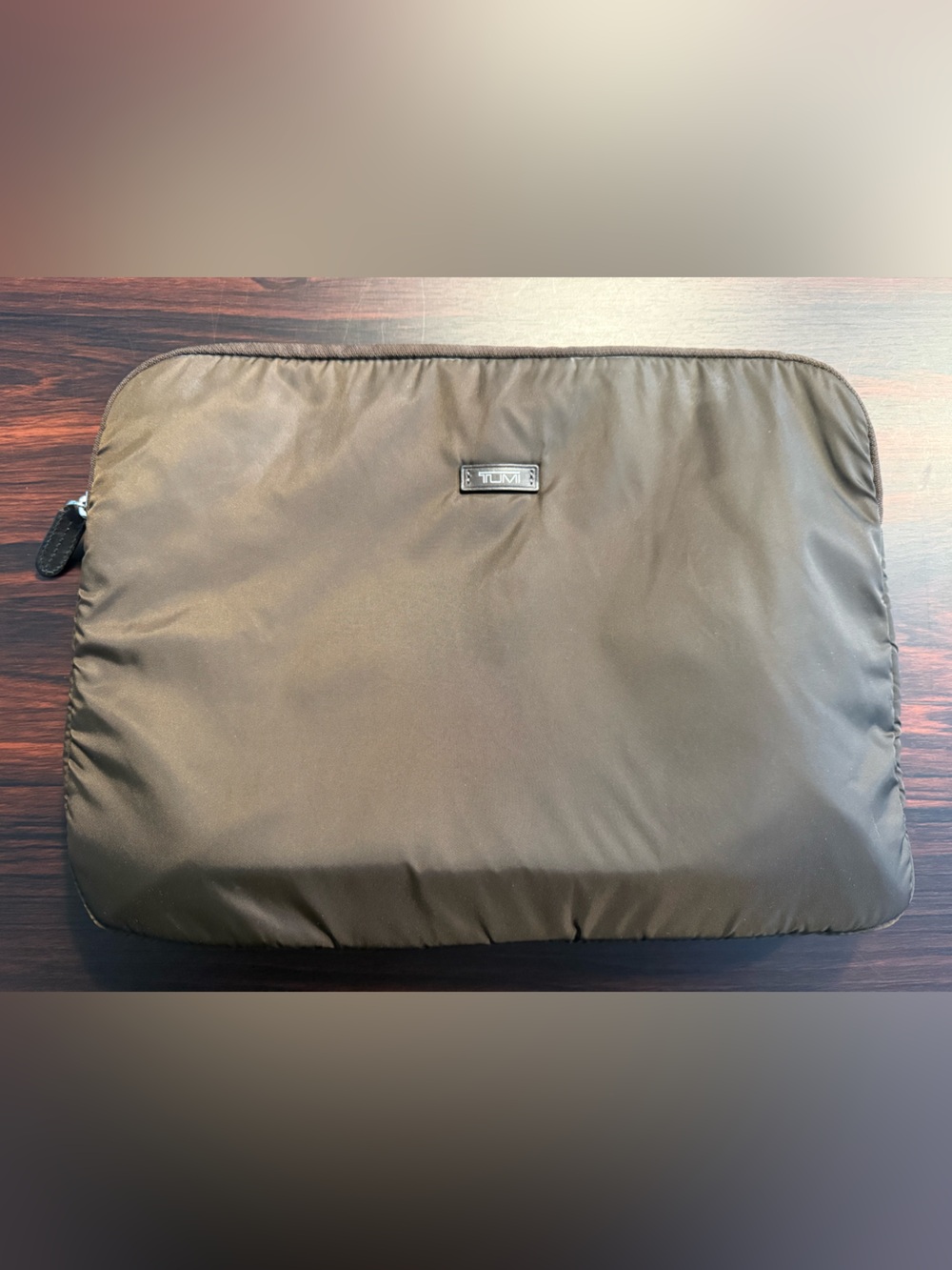 Tumi Brown Nylon Padded Soft Laptop Case 16 Inch Diagonal